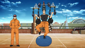 Akitaru Obi Fire Force Training Scene Wallpaper