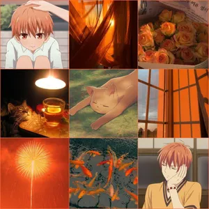 Akito Sohma Collage Fruits Basket Wallpaper