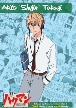 Akito Takagi, The Main Protagonist In Bakuman Manga Series, Contemplating His Latest Manga Ideas. Wallpaper