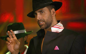 Akshay Kumar With Black Hat Wallpaper