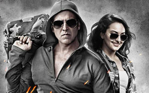 Akshay Kumar With Sonakshi Sinha Wallpaper