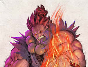 Akuma Unleashed Street Fighter Artwork Wallpaper