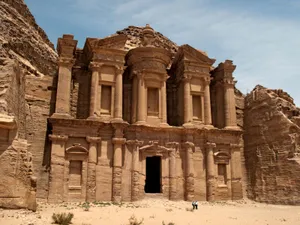 Al Dayr Monument In Petra City Wallpaper