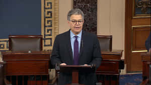 Al Franken Giving A Speech Wallpaper