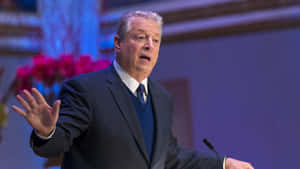 Al Gore Delivering A Speech Wallpaper