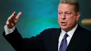 Al Gore Making A Compelling Point Wallpaper