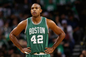 Al Horford Glances For Team's Score Wallpaper