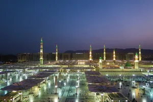Al Masjid_an Nabawi_ Night_ View Wallpaper