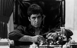 Al Pacino Scarface Black White Wallpaper