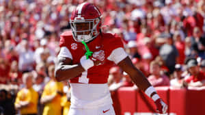 Alabama Football Player Action Shot Wallpaper