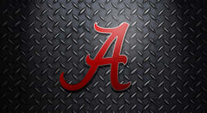 Alabama Football Team Symbol On Tread Plate Wallpaper