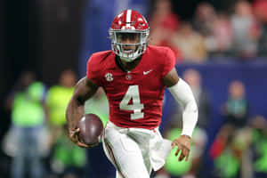 Alabama Quarterback Action Shot Wallpaper