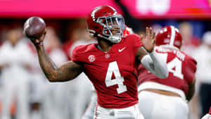 Alabama Quarterback Action Shot Wallpaper