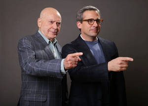 Alan Arkin With Actor Steve Carell Wallpaper