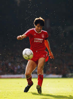 Alan Hansen During A Division One Match 1987 Wallpaper