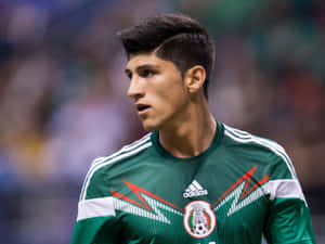 Alan Pulido Mexico National Football Team Uniform Wallpaper