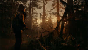 Alan Wake2 F B I Agentin Forest Wallpaper