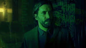 Alan Wake2 Mysterious Characterin Green Hue Wallpaper