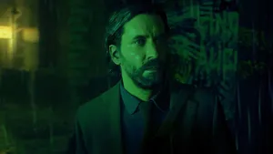 Alan Wake2 Mysterious Characterin Green Hue Wallpaper