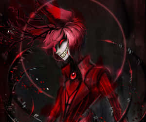 Alastor Demonic Smile Artwork Wallpaper