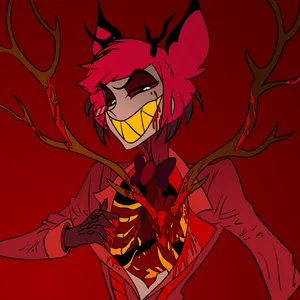 Alastor Demonic Smile Hazbin Hotel Wallpaper