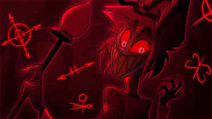 Alastor Red Overlord Hazbin Hotel Wallpaper