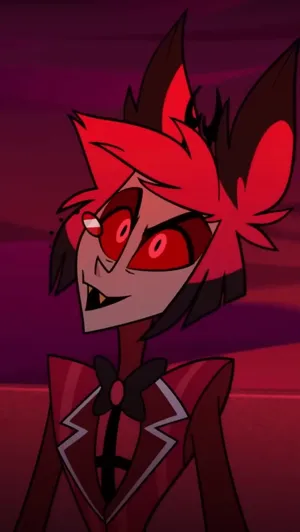 Alastor Smiling Demon Character Wallpaper