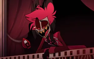 Alastor Smiling Demon Character Design Wallpaper