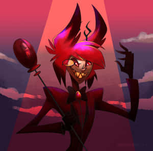 Alastor Smiling Demon Hazbin Hotel Art Wallpaper