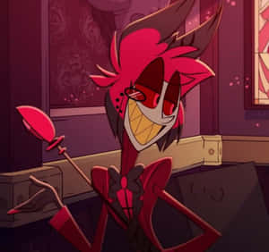 Alastor Smiling Demon Hazbin Hotel Wallpaper