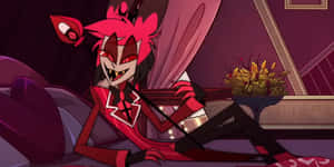 Alastor Smiling Hazbin Hotel Wallpaper