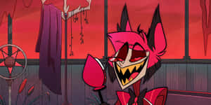 Alastor Smiling Hazbin Hotel Wallpaper