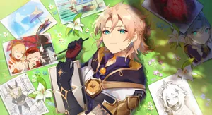 Albedo, The Chalk Prince Exploring The World Of Teyvat In Genshin Impact. Wallpaper