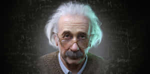 Albert Einstein Portraitwith Equations Wallpaper