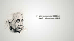 Albert Einstein Value Quote Wallpaper