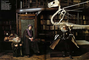 Albus Dumbledore Presides Over The Hogwarts Library