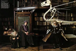 Albus Dumbledore Presides Over The Hogwarts Library