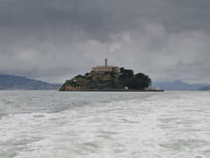 Alcatraz Island Overcast Sky Wallpaper