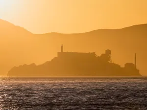Alcatraz Island Sunset Silhouette Wallpaper