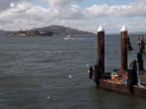 Alcatraz Island Viewfrom Pier Wallpaper