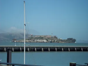 Alcatraz Island Viewwith Sailboat Wallpaper