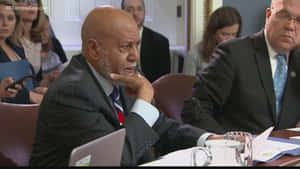 Alcee Hastings Expressing Displeasure In Meeting Wallpaper