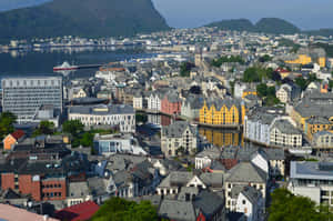 Alesund Cityscape Norway Wallpaper