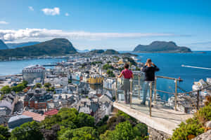 Alesund Panoramic Viewpoint Norway Wallpaper