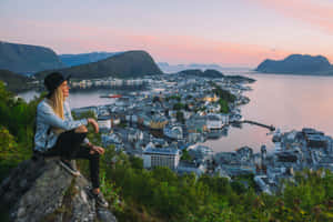 Alesund Sunset Viewpoint Wallpaper