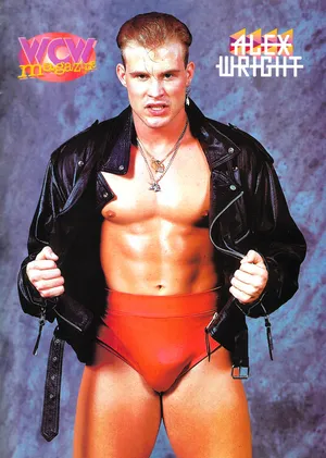 Alex Wright Posing On The Wcw Magazine Cover Wallpaper