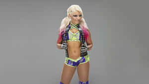 Alexa Bliss With Pink Highlights Wallpaper