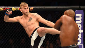 Alexander Gustafsson Kicking Daniel Cormier Wallpaper