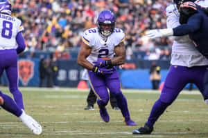Alexander Mattison Vikings Running Back Action Wallpaper