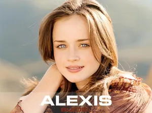 Alexis Bledel Posing In A Beautiful Outdoor Setting Wallpaper